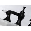 Kingston Brass KC7060BPL Bel-Air 8" Widespread Bathroom Faucet, Matte Black KC7060BPL